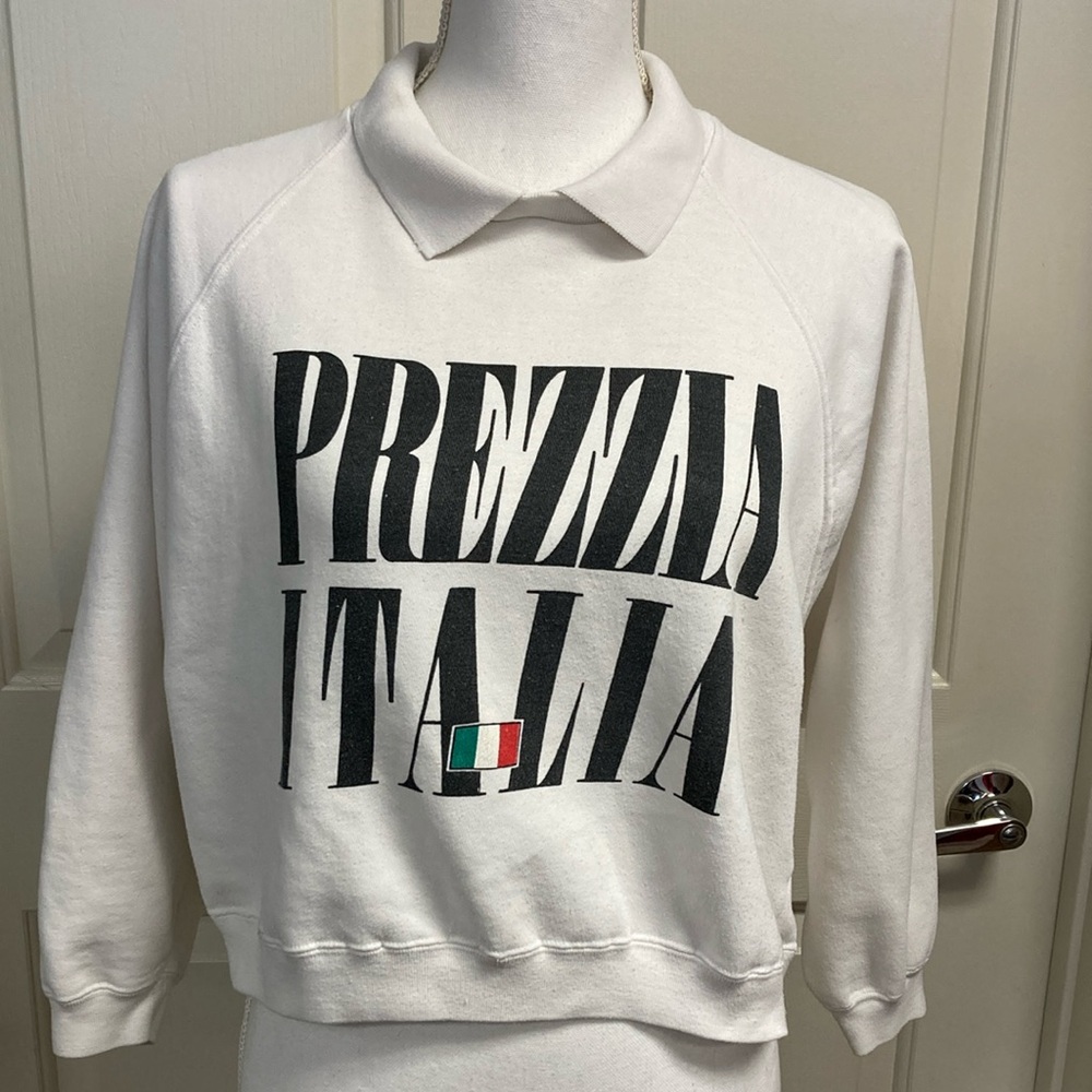 Rare Vintage Prezzia Italia collared Shorty Sweatshirt